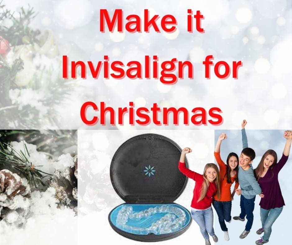 teenagers cheer Invisalign for Christmas